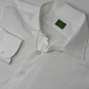 Sid Mashburn White Dress Shirt Men 16 Cotton Button Up Long Sleeve Classic